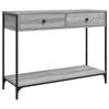 vidaXL konsolbord 100x34,5x75 cm konstrueret tr&aelig; gr&aring; sonoma-eg