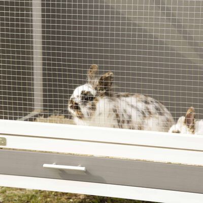 Kerbl ECO kaninindhegning Samy plastik 116 x 57 x 82 cm grå og hvid