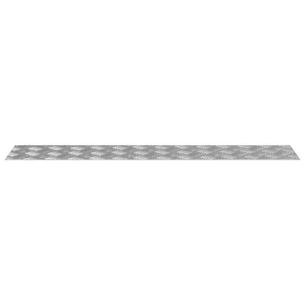 vidaXL Trappe Tread Rektangul&aelig;r 2 pcs S&oslash;lv 100 x 20 cm Aluminium
