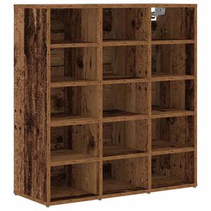 vidaXL Sko skab 77,5 x 30 x 83,5 cm Konstrueret tr&aelig; Gammelt tr&aelig;
