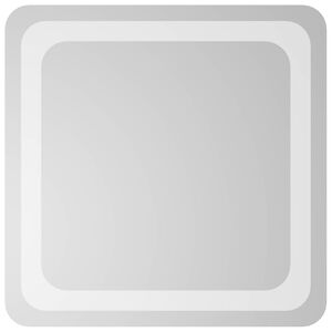 vidaXL LED badev&aelig;relsesspejl Transparent 40 x 40 cm h&aelig;rdet glas