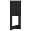 vidaXL Toilet Skab EDE Sort 66 x 25,5 x 190 cm Konstrueret tr&aelig;