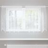 vidaXL Lace Gardin med gardiner Blomstret Hvid 80 x 150 cm Polyester