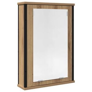 vidaXL badev&aelig;relsesskab med spejl 42x12x60 cm konstrueret tr&aelig; kunsteg