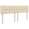 vidaXL kontinentalseng med madras 200x200 cm stof cremefarvet