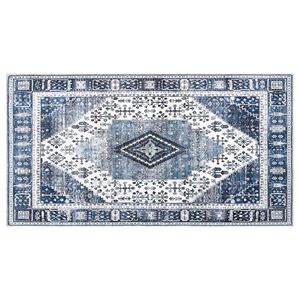 vidaXL T&aelig;ppe ORIZ M&oslash;rk bl&aring; 80 x 150 cm 100% polyester