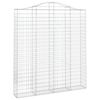 vidaXL buede gabionkurve 7 stk. 200x30x220/240 cm galvaniseret jern
