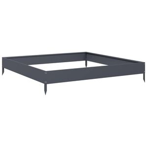 vidaXL h&oslash;jbed 100x100x18,5 cm st&aring;l antracitgr&aring;