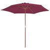 vidaXL parasol 270 cm tr&aelig;stang bordeauxr&oslash;d