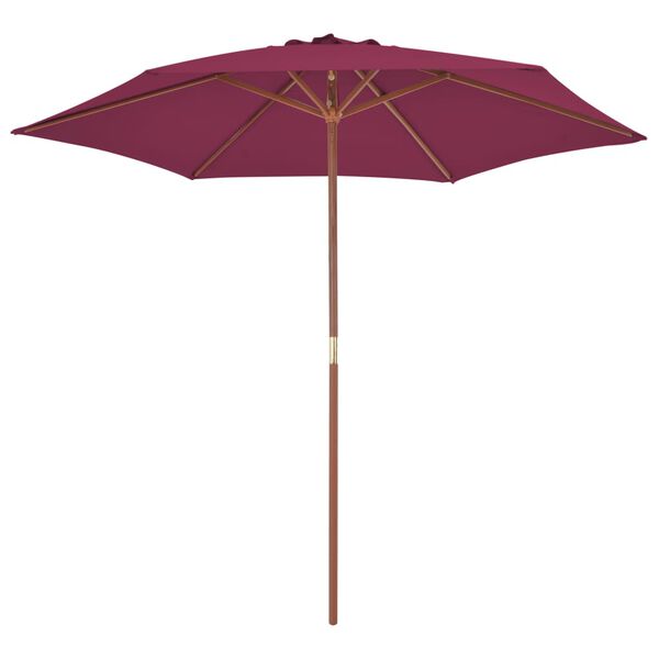 vidaXL parasol 270 cm tr&aelig;stang bordeauxr&oslash;d