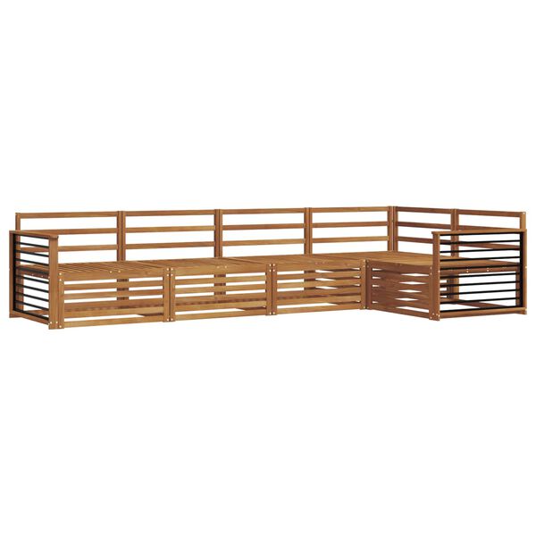 vidaXL Udend&oslash;rs sofagruppe 5 pcs Naturfarvet Massivt Akacietr&aelig;