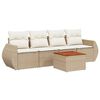 vidaXL sofas&aelig;t til haven 5 dele med hynder polyrattan beige