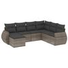 vidaXL sofaes&aelig;t til haven 7 dele med hynder polyrattan gr&aring;
