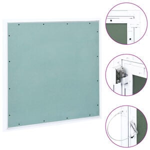 vidaXL adgangspanel 700x700 mm aluminiumsramme og gipsplade