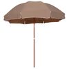 vidaXL parasol med st&aring;lstang 300 cm gr&aring;brun