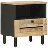 vidaXL Sengebord Naturfarvet 40 x 33 x 46 cm Massivt mangotr&aelig;