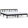 vidaXL sengeramme 180x200 cm Super King massivt fyrretr&aelig; gr&aring;