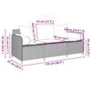 vidaXL 3-personers havesofa med hynder polyrattan beige
