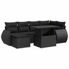 vidaXL sofas&aelig;t til haven 7 dele med hynder polyrattan sort