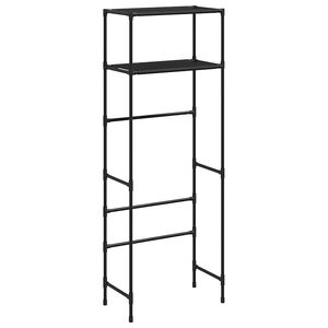 vidaXL opbevaringsstativ med 2 hylder 53,5x28x143 cm jern sort