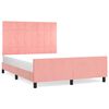 vidaXL sengeramme med sengegavl 140x190 cm fl&oslash;jl pink