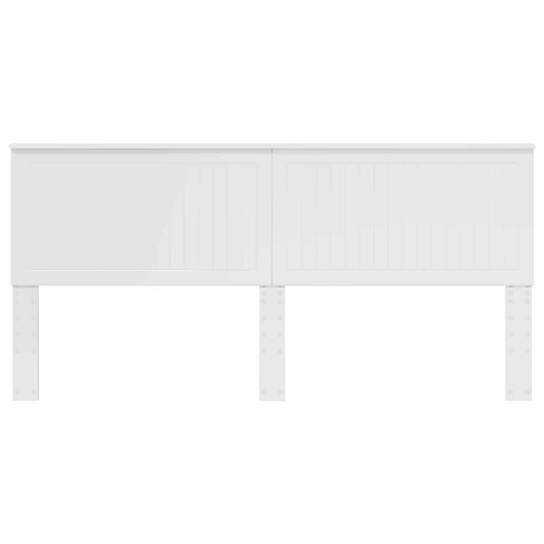 vidaXL Hovedg&aelig;rde med hovedg&aelig;rde Gloss Hvid 200 cm Konstrueret tr&aelig;