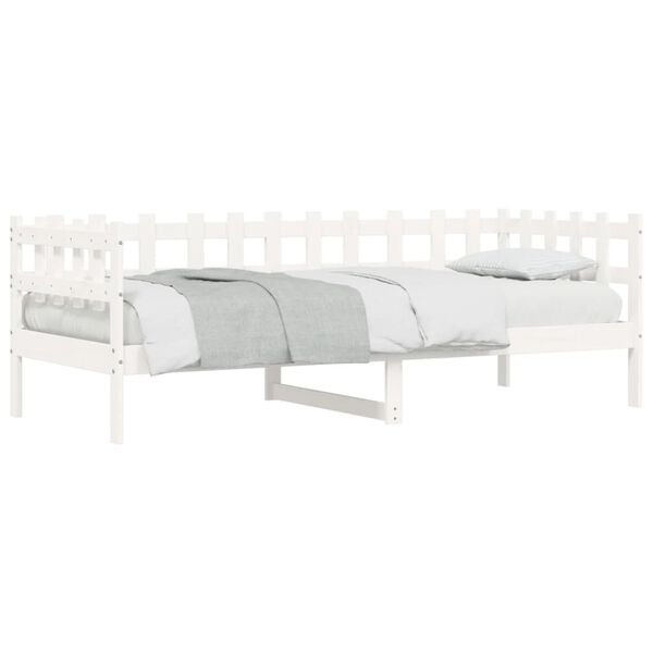vidaXL daybed uden madras 90x200 cm massivt fyrretr&aelig; hvid