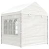 vidaXL pavillon med tag 4,46x2,28x2,69 m polyethylen hvid