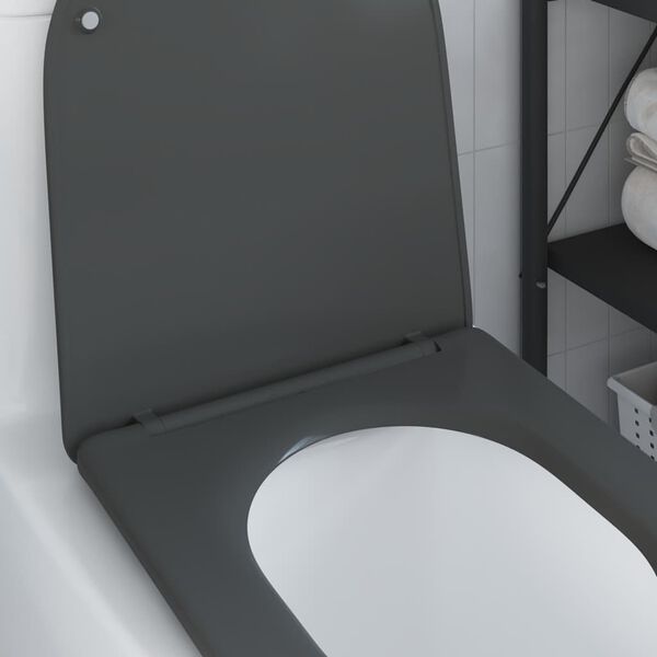vidaXL Toilet s&aelig;de Antracit 44 x 36,4 x 3,4 cm Duroplast