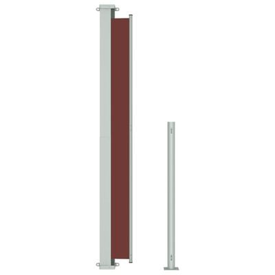 vidaXL sammenrullelig sidemarkise til terrassen 180x300 cm brun