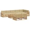 vidaXL Udend&oslash;rs sofagruppe 9 stk. Hvid og Beige Polyester