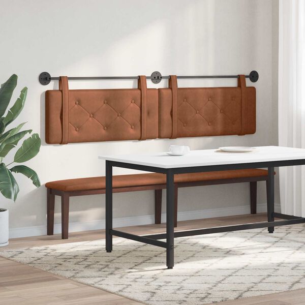 vidaXL brun V&aelig;gmonteret 2 pcs Brun 200 x 5 x 40 cm Partikelbr&aelig;t