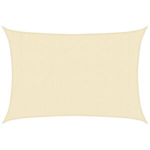 vidaXL solsejl 3x5 m 160 g/m&sup2; HDPE cremefarvet