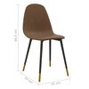 vidaXL spisebordsstole 4 stk. stof brun