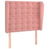 vidaXL sengegavl med kanter 93x23x118/128 cm fl&oslash;jl lyser&oslash;d