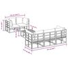 vidaXL Havesofa Sæt med pude 6 pcs Sort Aluminium