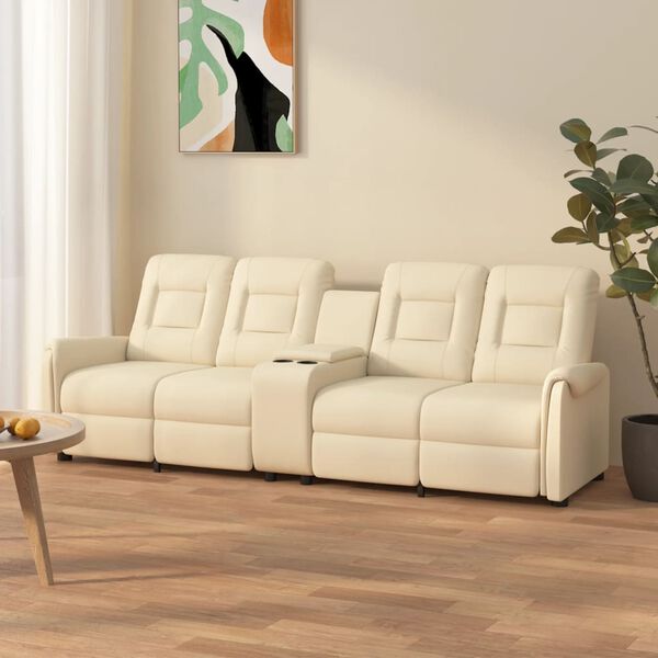 vidaXL 4-personers massagestol med kopholder cremefarvet