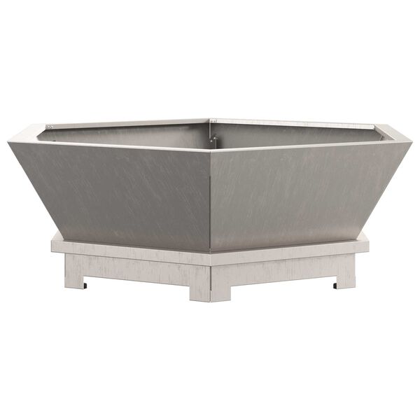 vidaXL Bålsted Brun 75 x 75 x 28 cm Forvitret stål