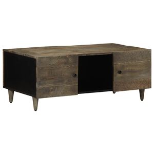 vidaXL sofabord 100x54x40 cm massivt mangotr&aelig; lysegr&aring;