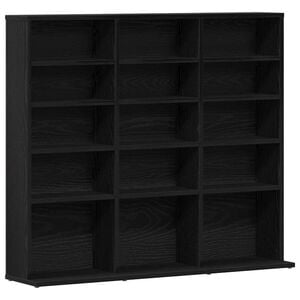 vidaXL cd-reol 100x23x89,5 cm konstrueret tr&aelig; sort-eg