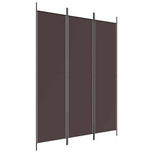 vidaXL 3-panels rumdeler 150x200 cm stof brun