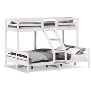 vidaXL k&oslash;jeseng 80x200/140x200 cm massivt fyrretr&aelig; hvid