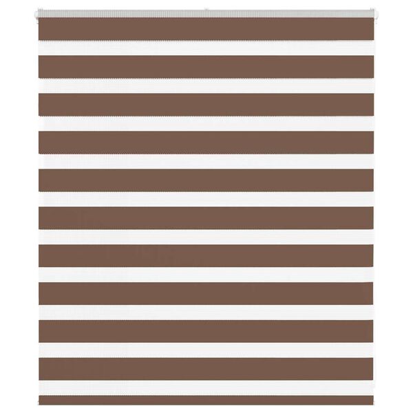 vidaXL zebragardin brun 125x100 cm stofbredde 120,9 cm polyester
