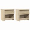 vidaXL sengeborde 2 stk. 40x30x39 cm konstrueret tr&aelig; sonoma-eg