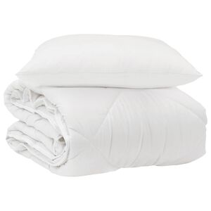 vidaXL &Aring;rsd&aelig;kkende Dyne med pude 2 pcs Hvid Microfiber