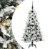 vidaXL Kunstigt Hinged Juletr&aelig; Hvid 120 cm PE og PVC
