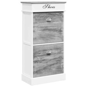 vidaXL skoskab 50 x 28 x 98 cm kejsertr&aelig; gr&aring;