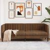vidaXL 3-personers sofa imiteret ruskind brun