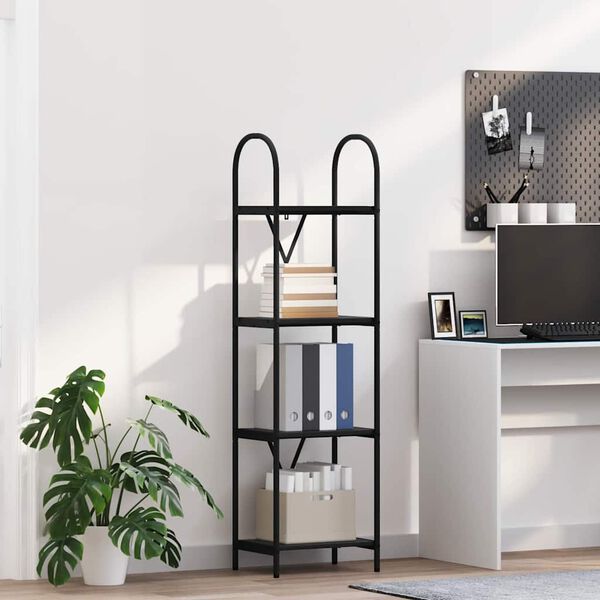 vidaXL Bogreol Sort eg 40 x 30 x 146 cm Konstrueret tr&aelig;