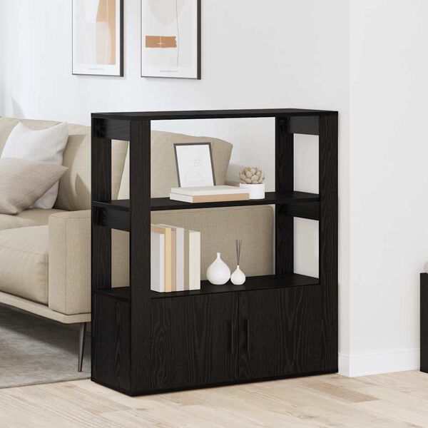 vidaXL Sideboard Sort eg 30 x 80 x 90 cm Konstrueret tr&aelig;